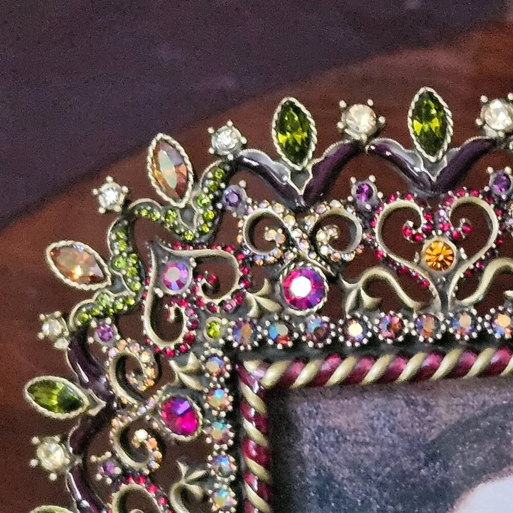 RARE SIGNED EXQUISITE JAY STRONGWATER HERITAGE CROWN TIARA CRYSTAL ENAMEL FRAME